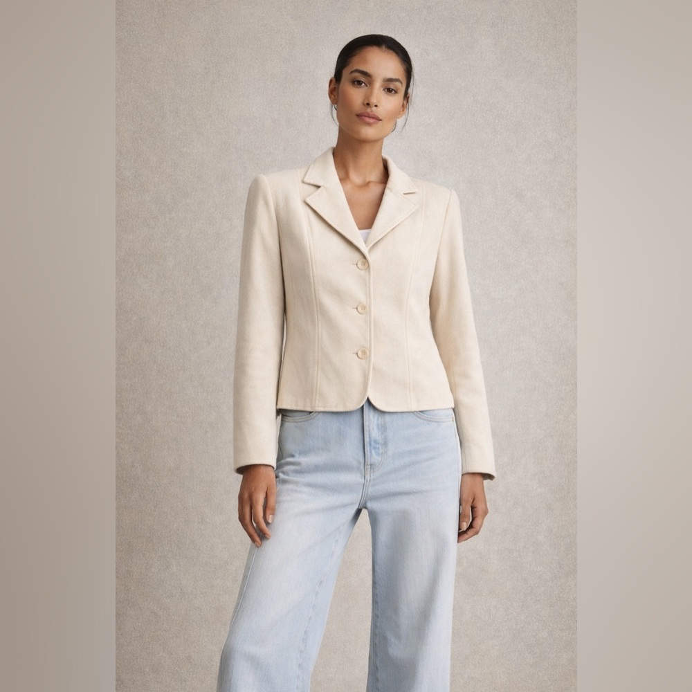 Louben Cashmere Blend Boxy Blazer - Picture 7 of 8